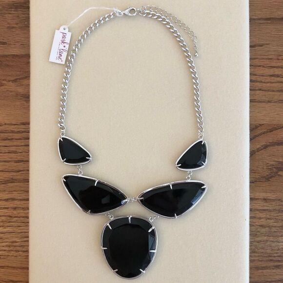 Park Lane | “Main Attraction” Necklace | Silver/Black - Picture 2 of 3